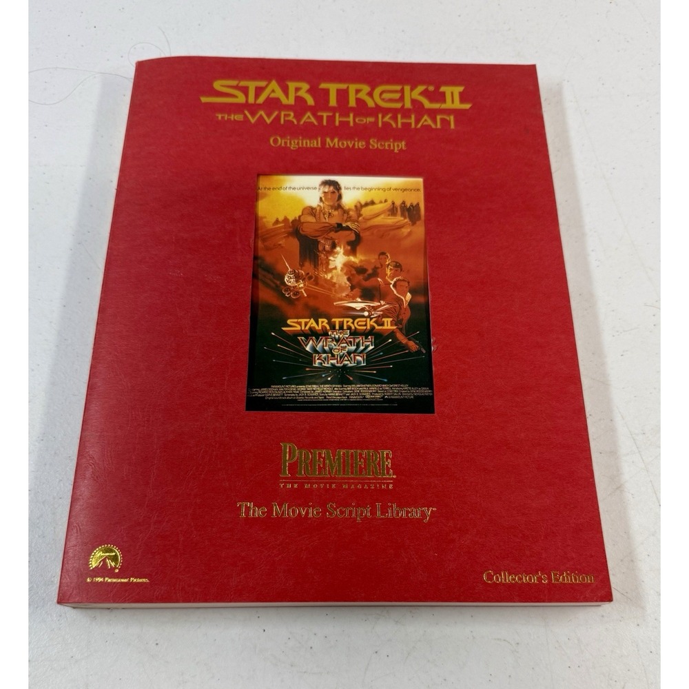 Star Trek II The Wrath of Khan Original Movie Script Collector's Edition 1994
